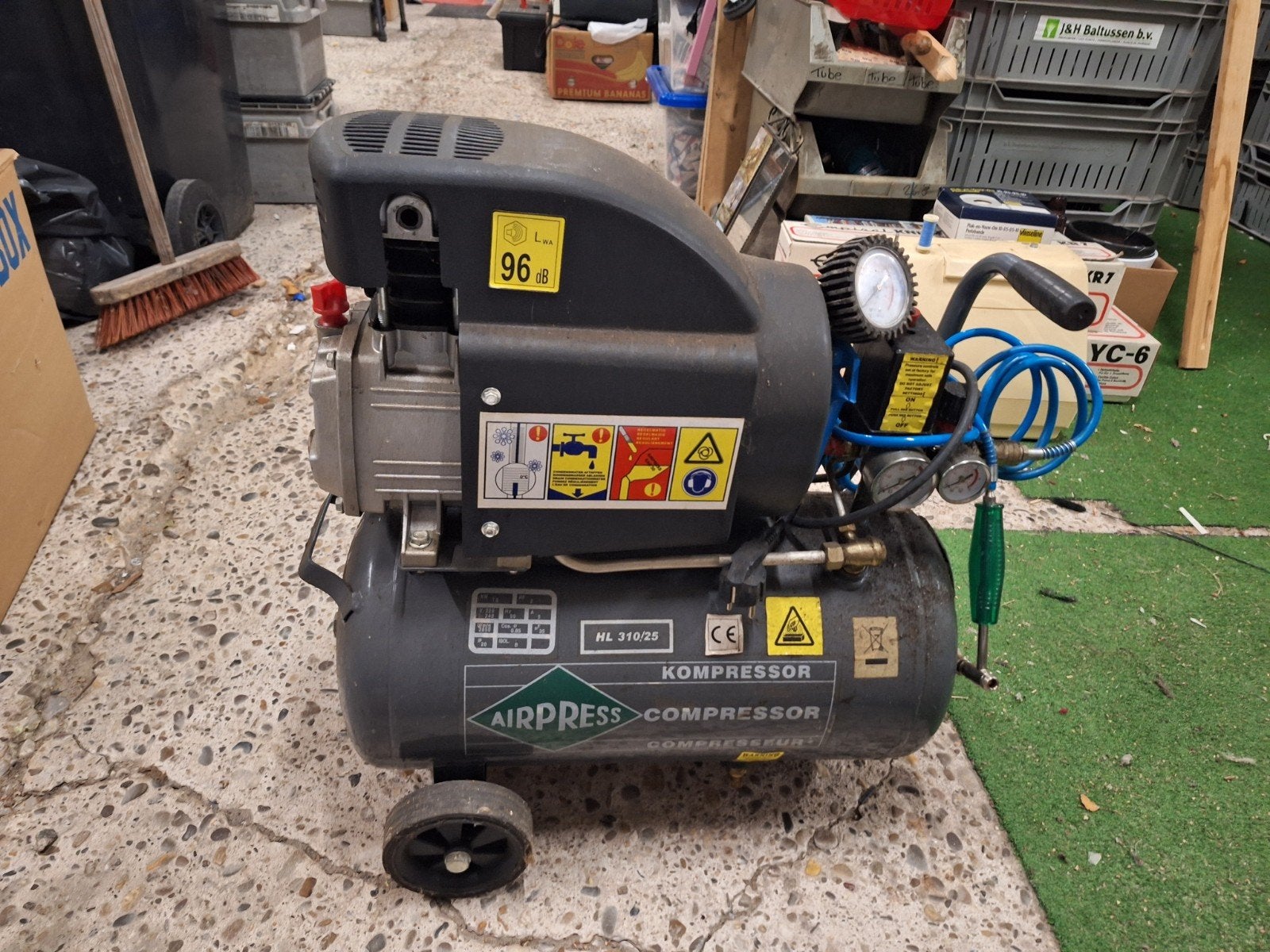 Airpress HL 310/25 compressor – 25 liter – 8 bar, Ophalen, Gebruikt, 6 tot 10 bar, 25 tot 100 liter