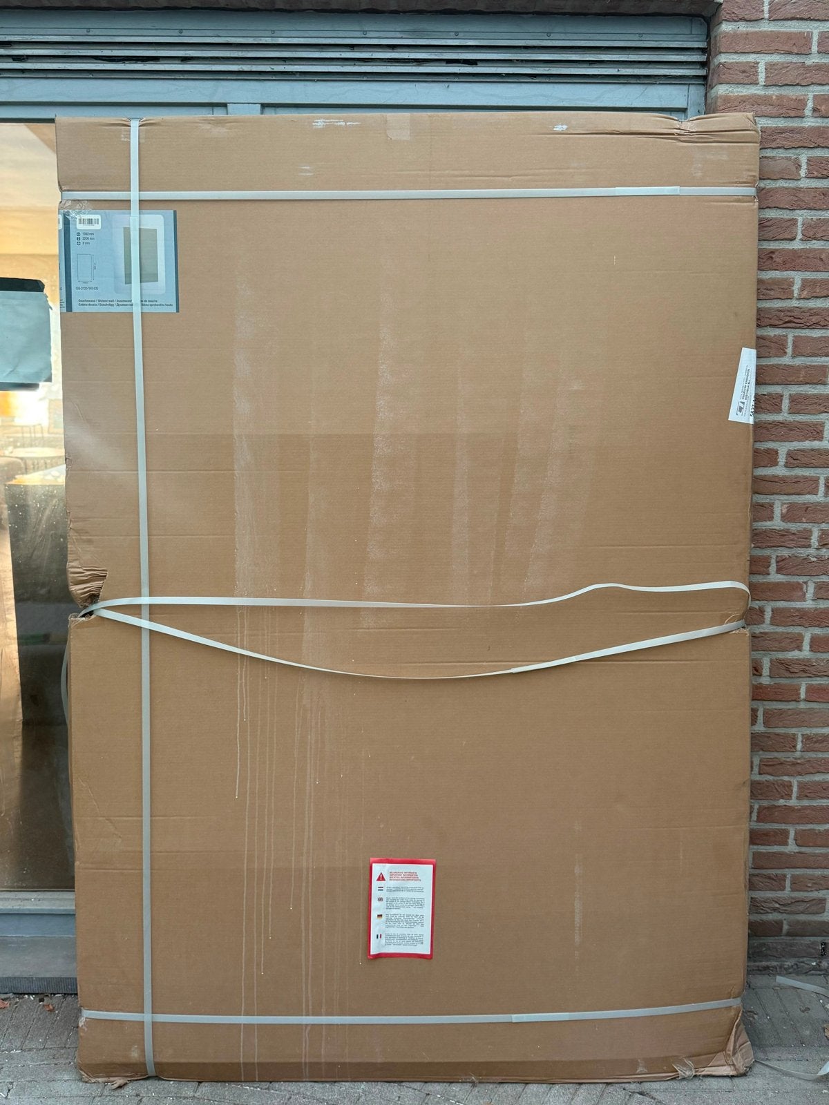 Nieuwe Douchewand Glasplaat champagne glas 140x200 cm, Ophalen, Nieuw, Glas, Douche