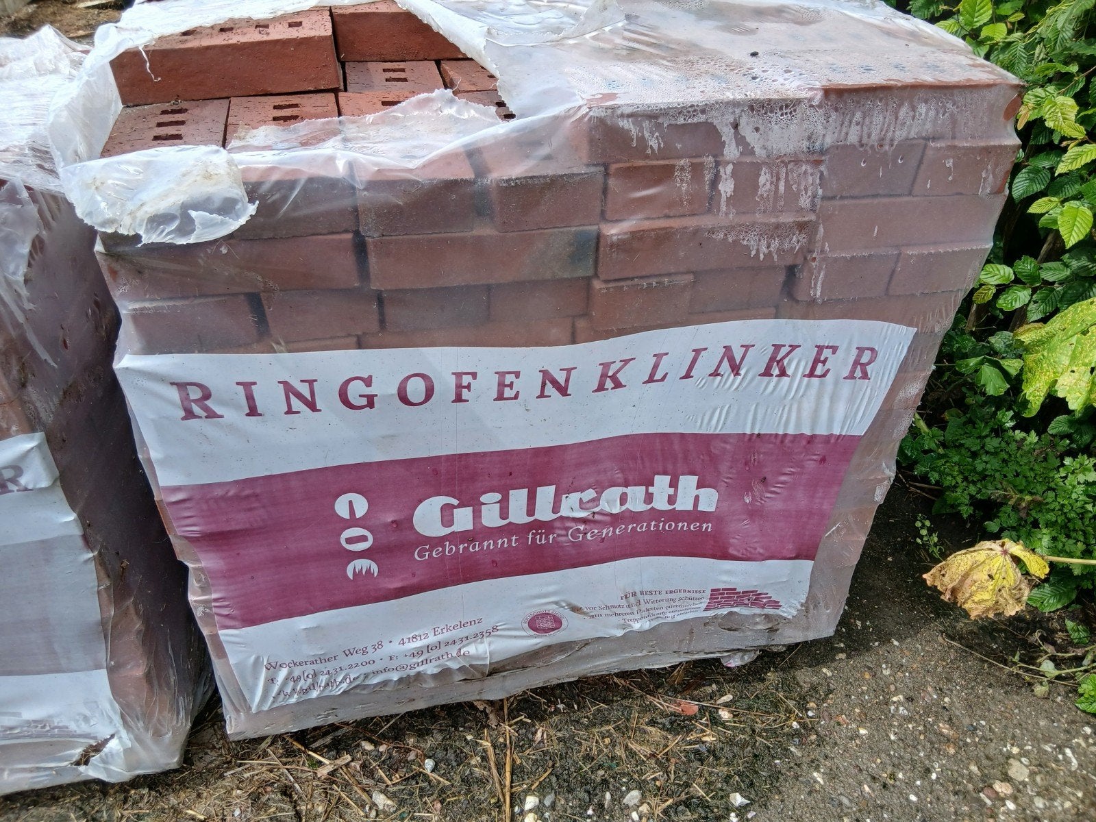 Nieuwe Ringofenklinker Gillrath bakstenen, Ophalen