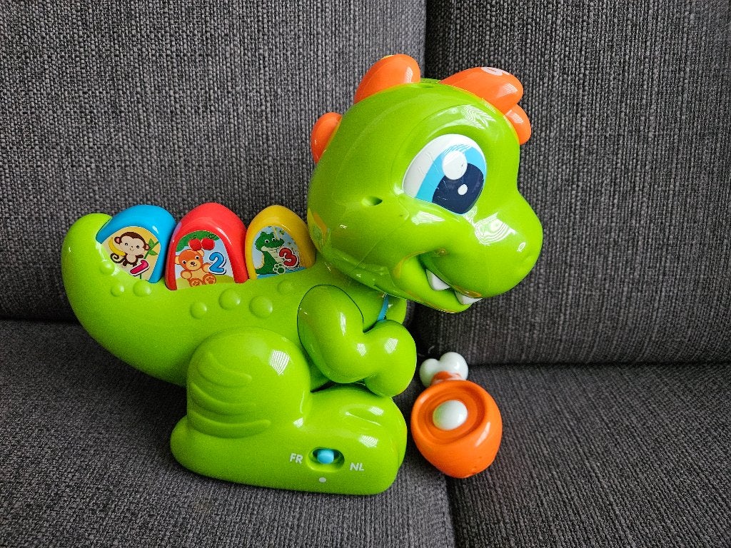 Clementoni interactieve dino met geluid en kan rondrijden, Ophalen of Verzenden, Zo goed als nieuw, Ontdekken, Met geluid