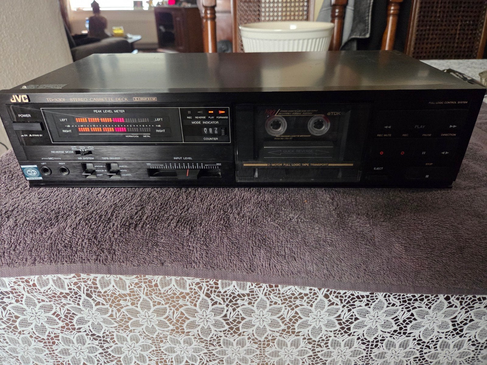 JVC TD-X301 Stereo cassettedeck  !, Ophalen of Verzenden, Enkel, JVC, Auto-reverse