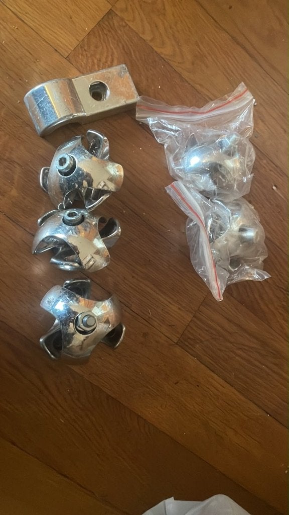 Set metalen buisklemmen / hoekkoppelingen met inbusbout, Ophalen of Verzenden, Nieuw