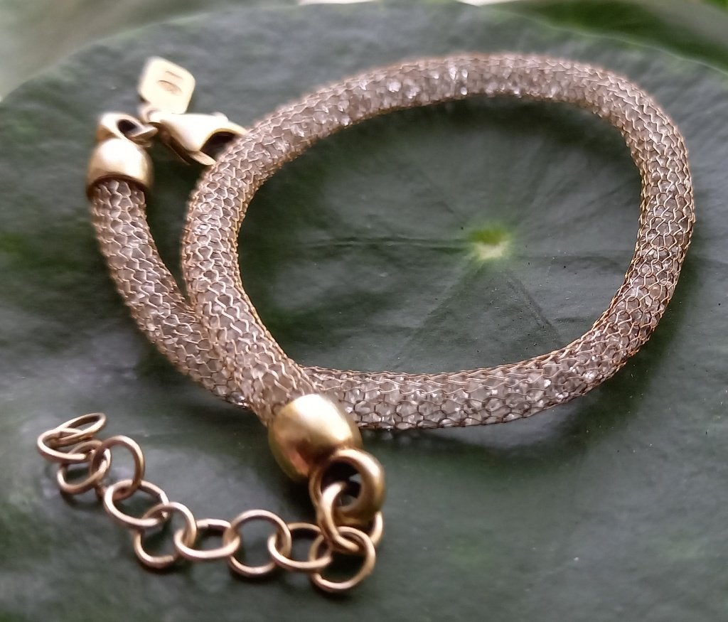 verstelbare zilveren armband Italy met  zirkonia, Met kristal, Verzenden, Zo goed als nieuw, Zilver