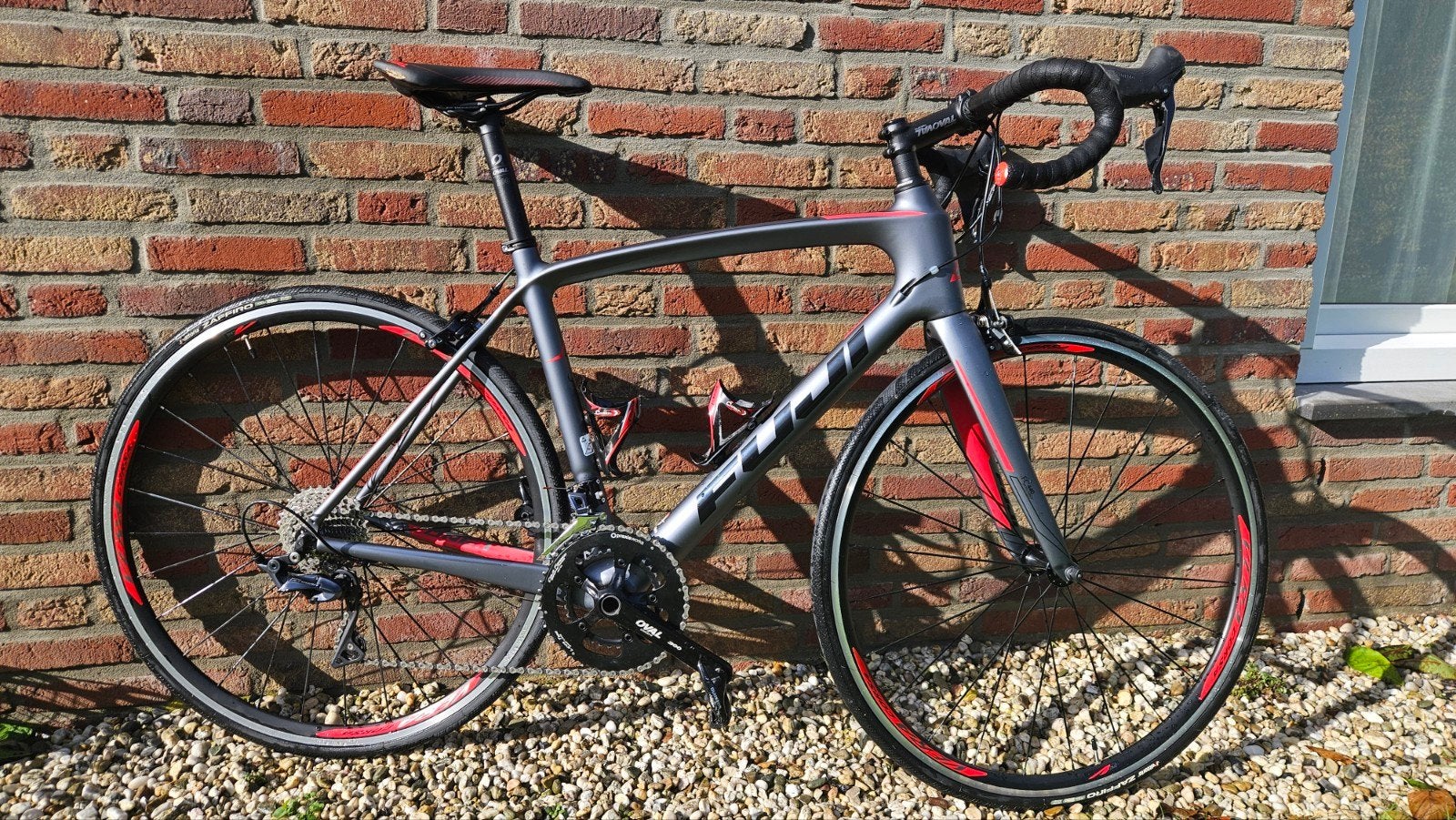 Fuji Gran Fondo Classico 1.1 Carbon Racefiets 53cm, Fietsen en Brommers, Carbon, Velgrem, Zo goed als nieuw, Meer dan 20 versnellingen