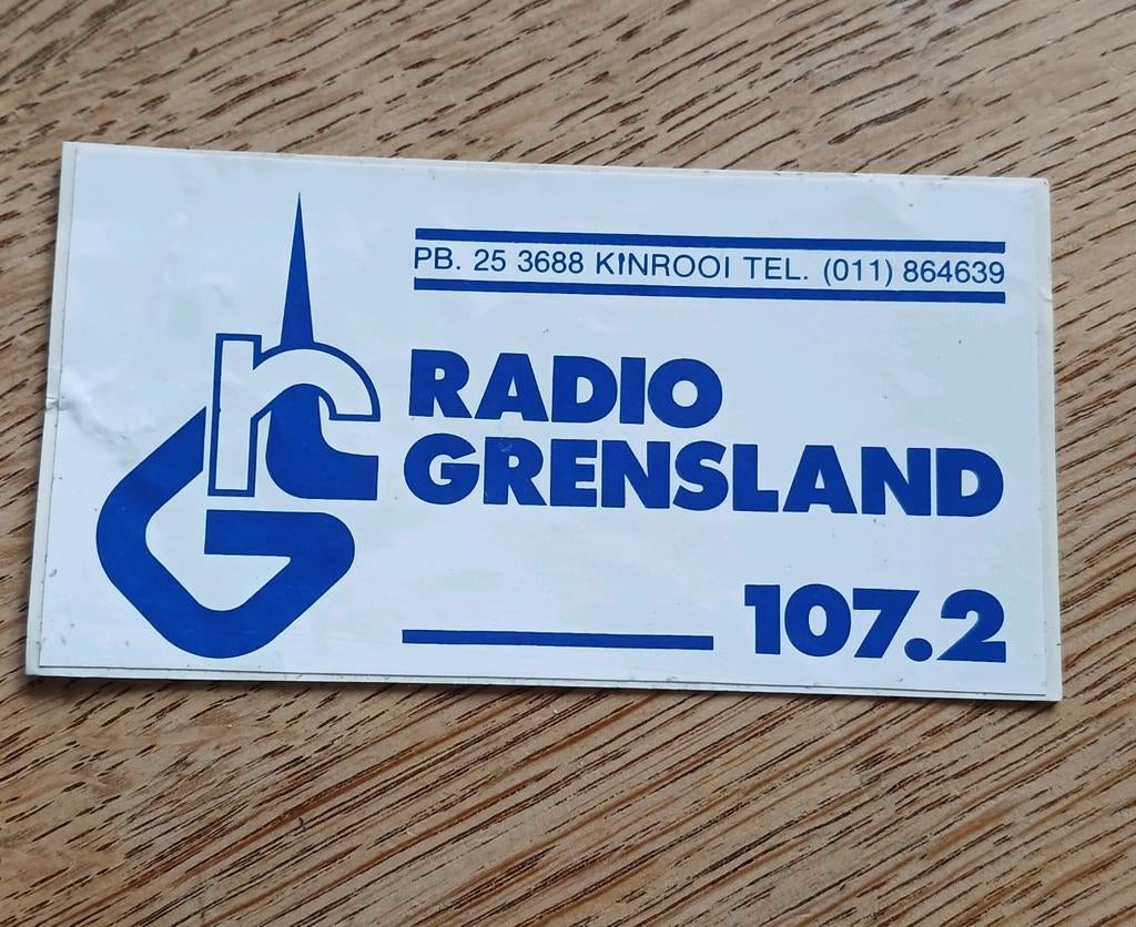 Sticker Radio Grensland, KINROOI België, Ophalen of Verzenden, Zo goed als nieuw, Film, Tv of Omroep