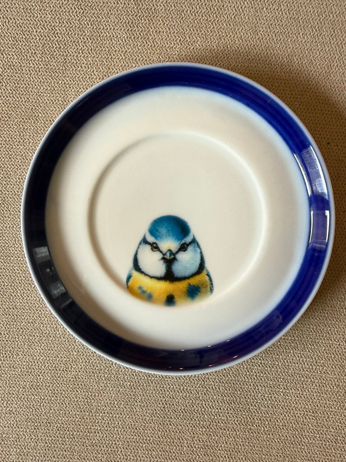 Vintage Thomas Germany porseleinen bordje pimpelmees, Ophalen of Verzenden