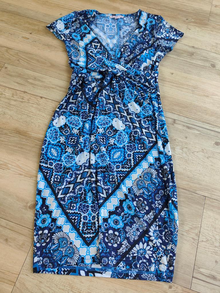 Anna Field Jurk Blauw/Wit/Zwart - Maat M, Ophalen of Verzenden