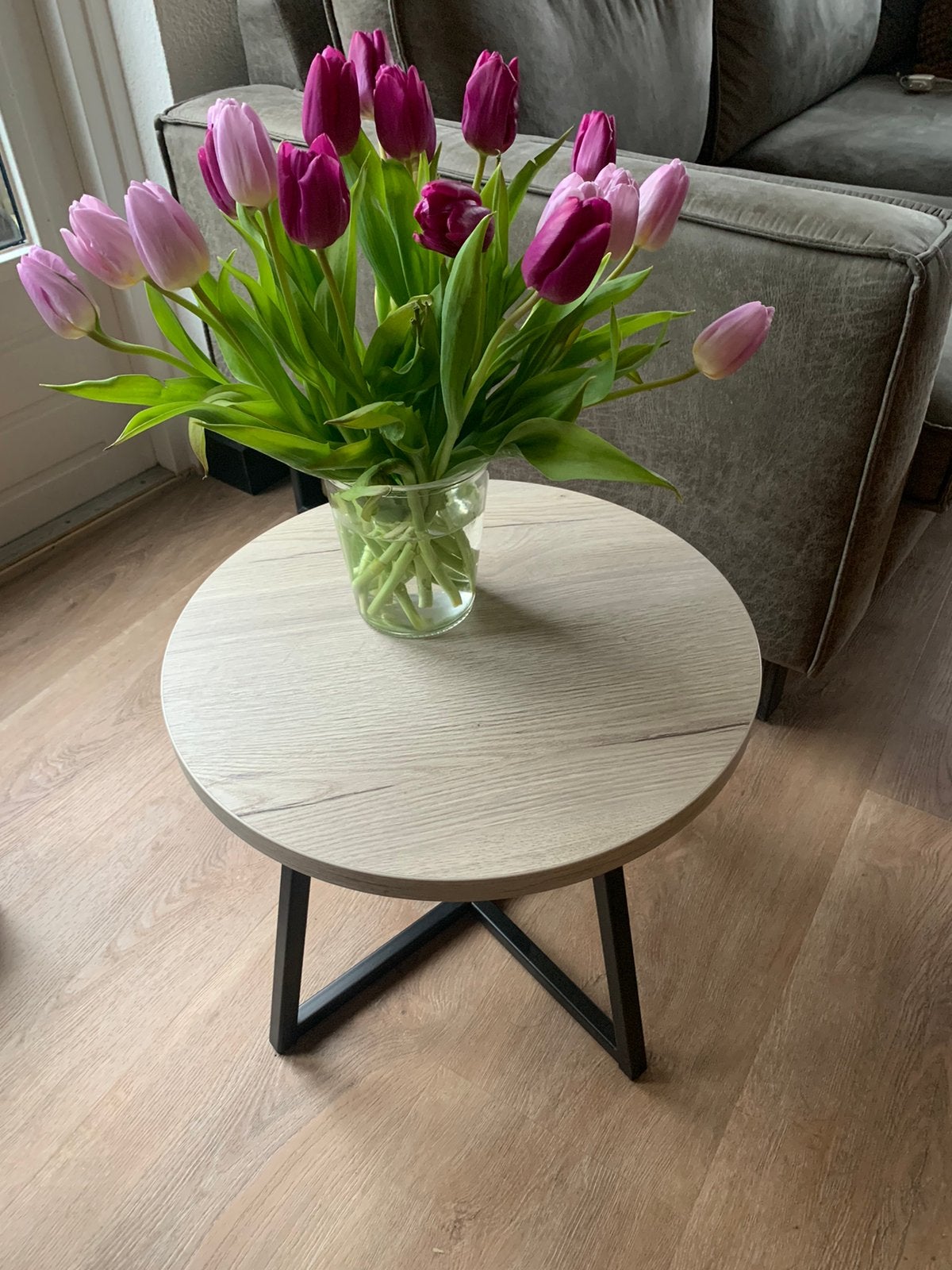ronde bijzettafel met metalen frame nieuw, Ophalen, Minder dan 45 cm, Minder dan 55 cm, Koopmans HH