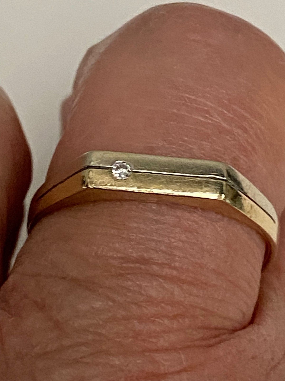 Geel gouden ring diamant 585, Verzenden