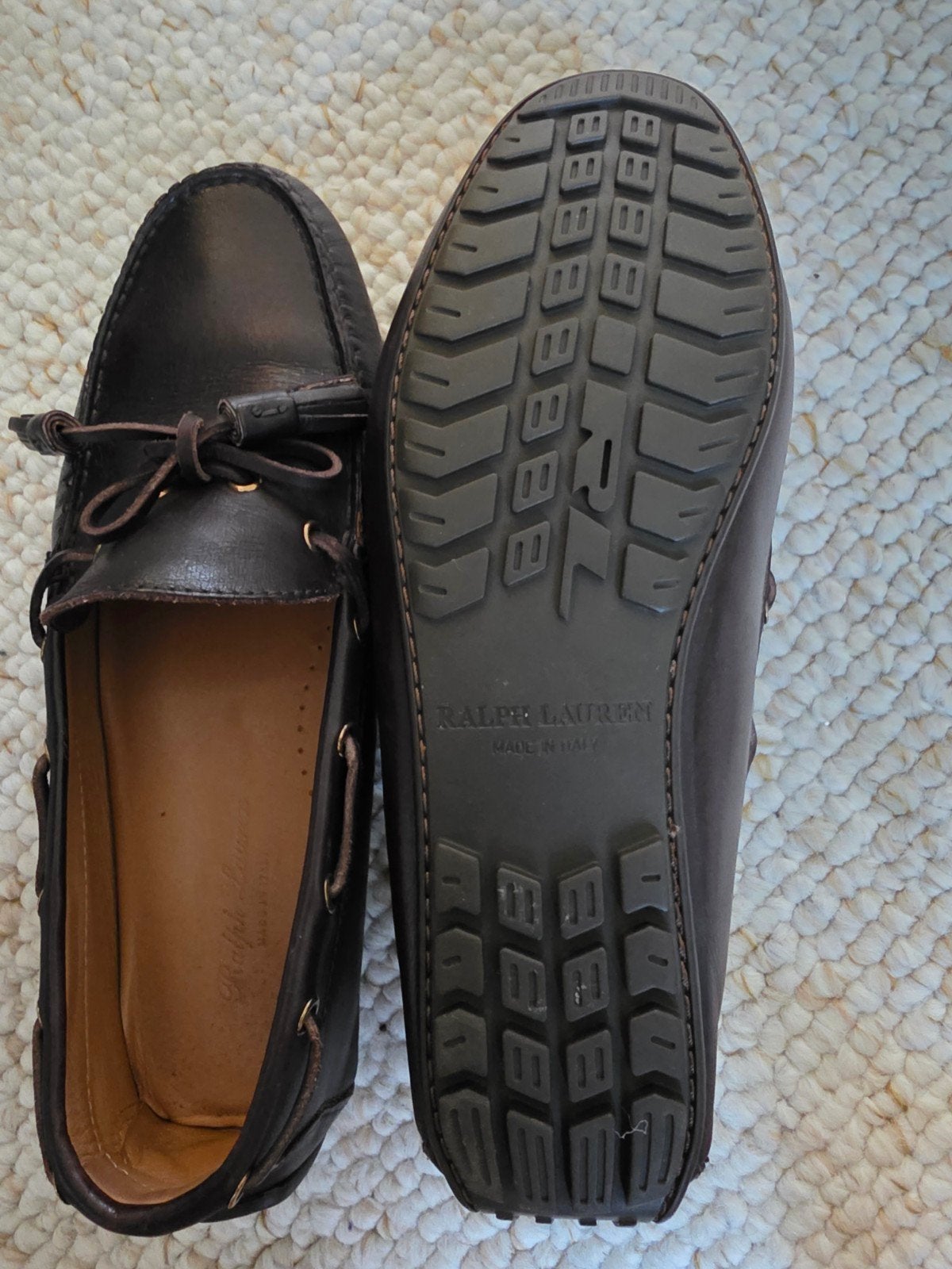 Ralph Lauren Loafers - Bruin Leer 42, Loafers, Bruin, Ralph Lauren, Ophalen of Verzenden