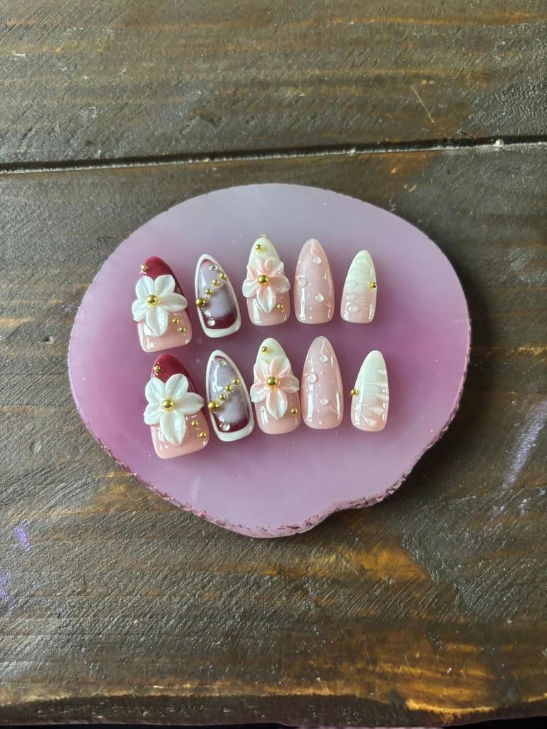 Press on nails M !NIEUW!, Overige kleuren, Nieuw, Ophalen of Verzenden, Handen en Nagels