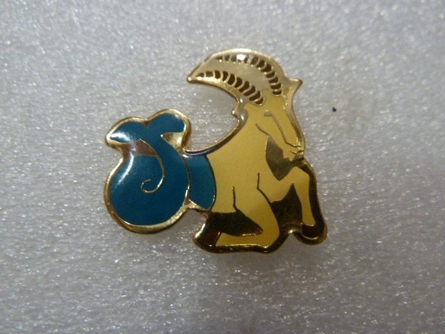 Gouden Steenbok Zodiac Pin - Sterrenbeeld, Ophalen of Verzenden, Zo goed als nieuw, Overige onderwerpen, Speldje of Pin