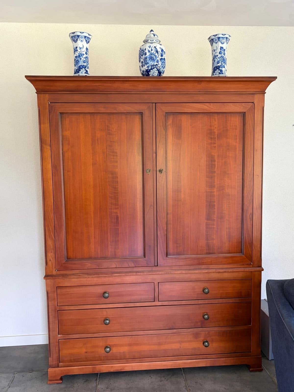 Mooie houten opbergkast met lades en deuren, Huis en Inrichting, Kasten | Boekenkasten, Ophalen, 100 tot 150 cm, 200 cm of meer