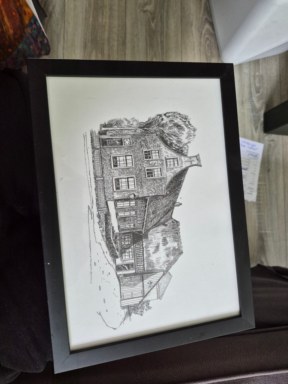 Ingelijste pentekening van J.N. de Wit, 2012, Antiek en Kunst, Ophalen of Verzenden, Tekening, Pentekening, Ingelijst