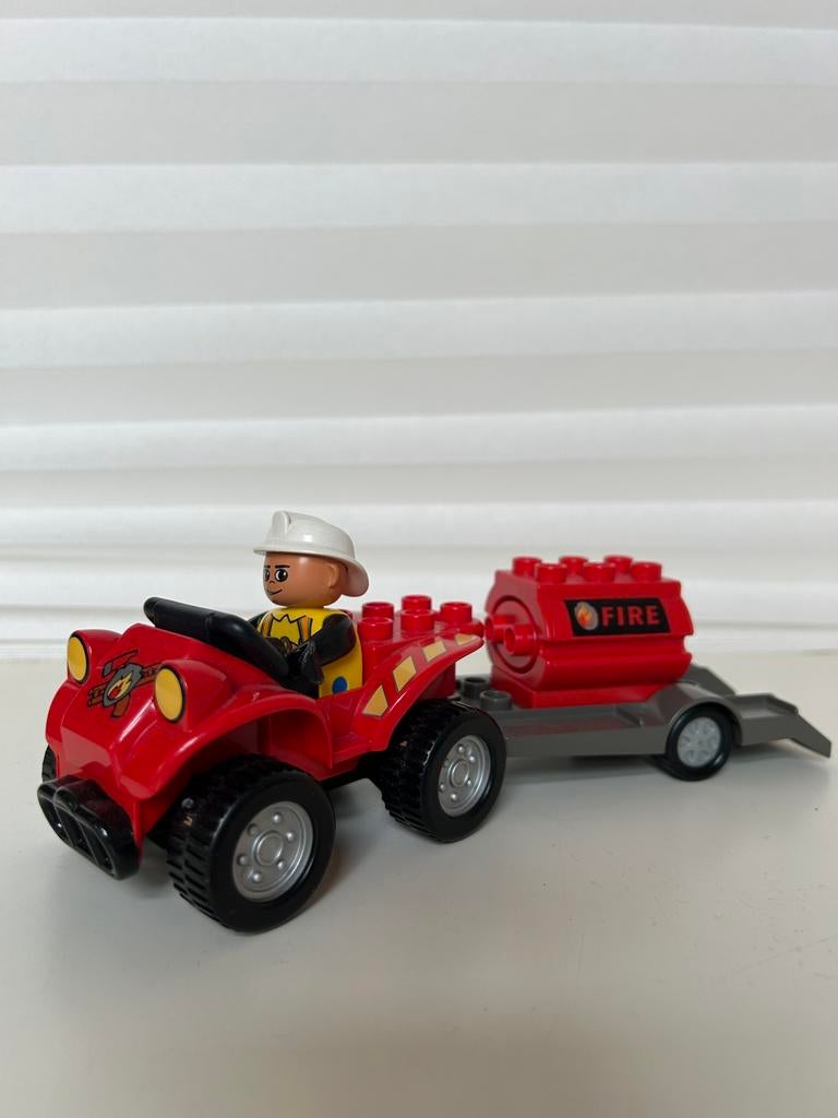 DUPLO brandweer auto, Ophalen, Zo goed als nieuw