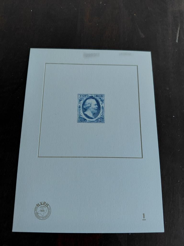 Nvphnr. 1  Blauwdruk, Ophalen of Verzenden, T/m 1940