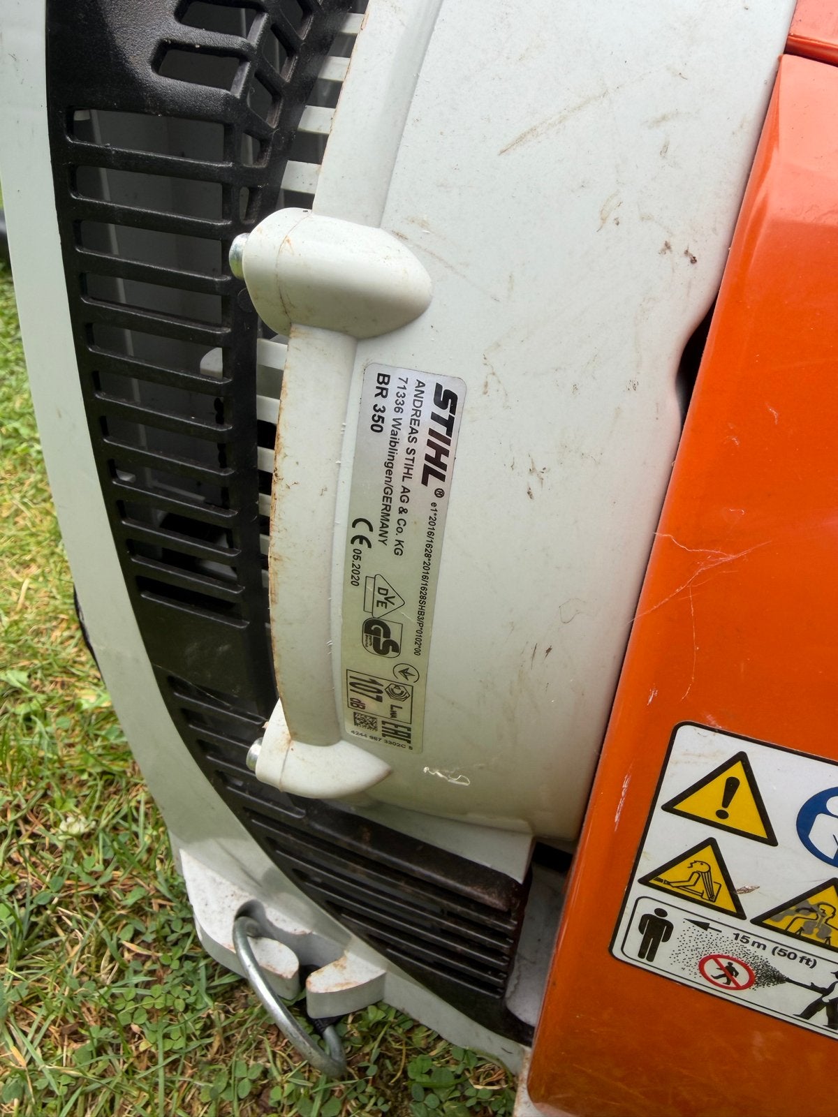 Stihl BR 350 Benzine Bladblazer - Krachtig en Betrouwbaar, Ophalen, Gebruikt, Benzine, Ruggedragen