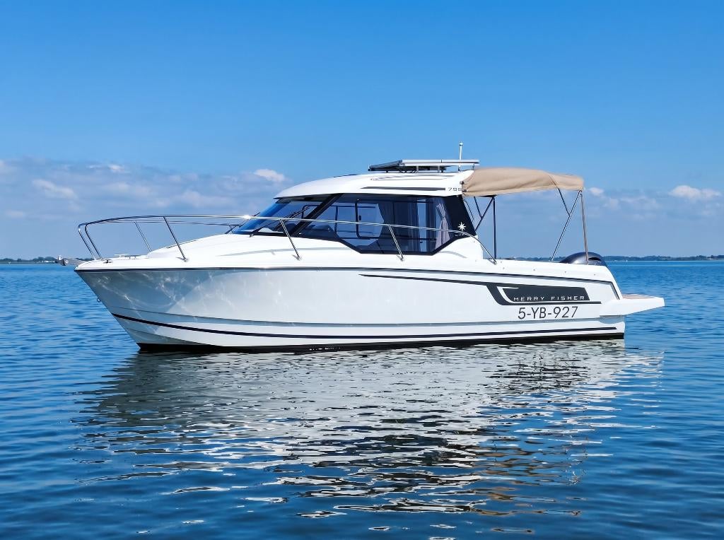 Jeanneau Merry Fisher 795, Watersport en Boten, Ophalen, Gebruikt, 50 pk of meer, Buitenboordmotor