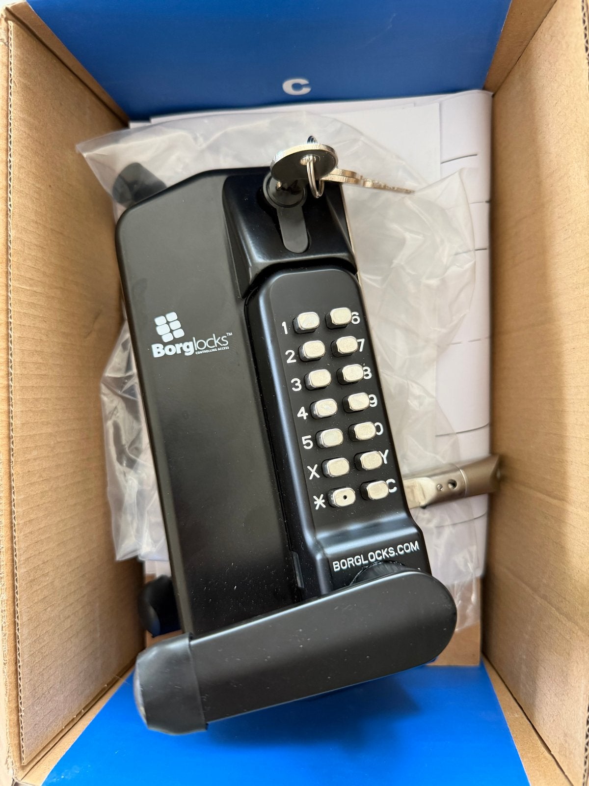 Borglocks BL3400ECP Cijferslot met Sleutel Overbrugging, Ophalen of Verzenden, Nieuw, Overige materialen, Slot