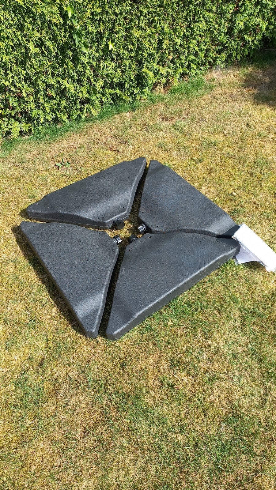 4-delige parasol tegels vulbaar,, Ophalen of Verzenden, Nieuw, Minder dan 1 meter, Parasolvoet