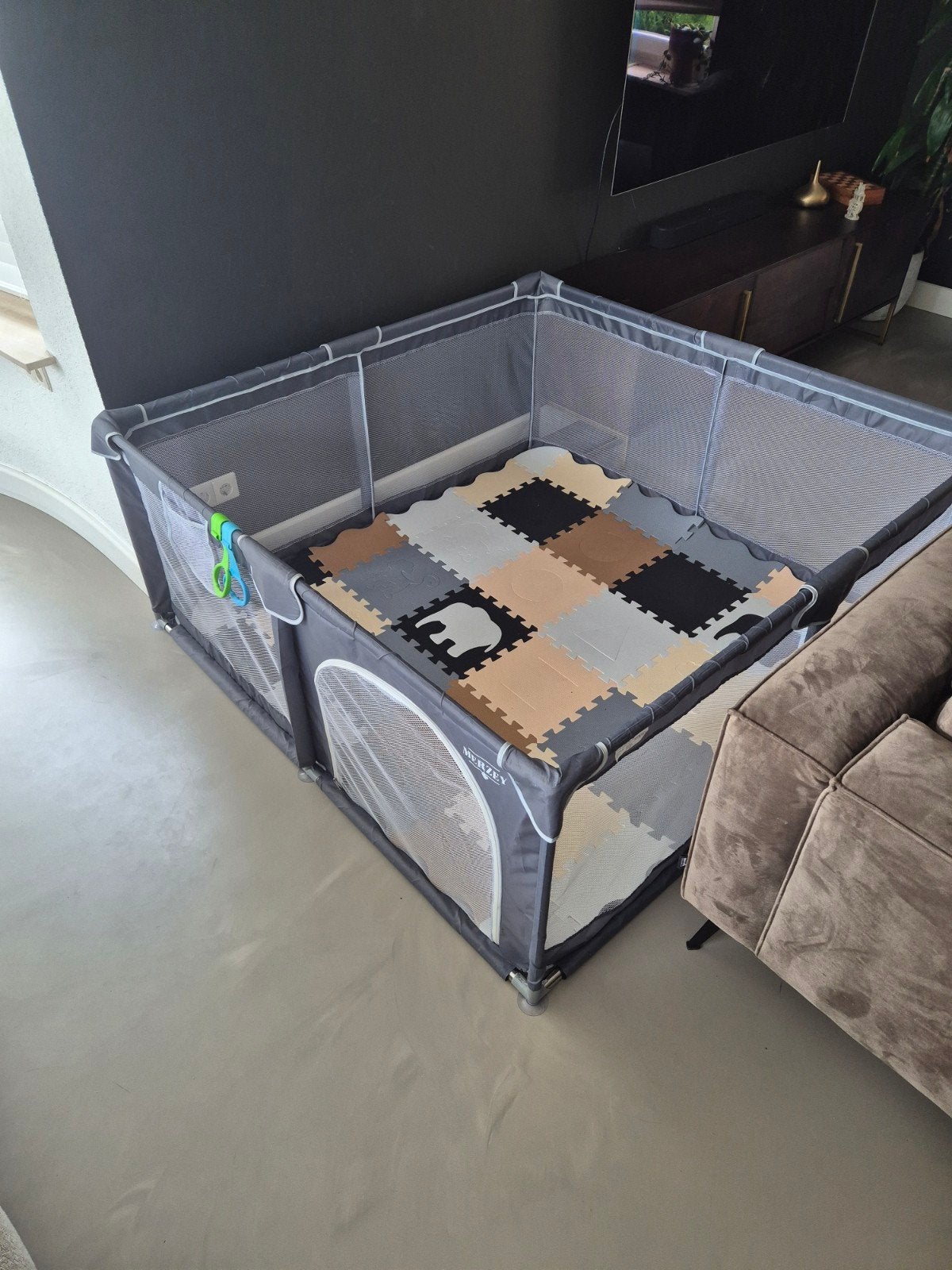 Groot baby box met speelmat - Merzey, Ophalen of Verzenden, Gebruikt, Vierkant