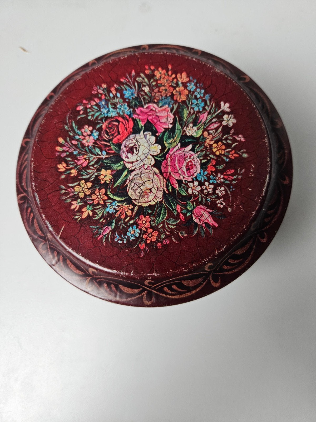 vintage trommeltje, Ophalen of Verzenden, Goud, Overige materialen