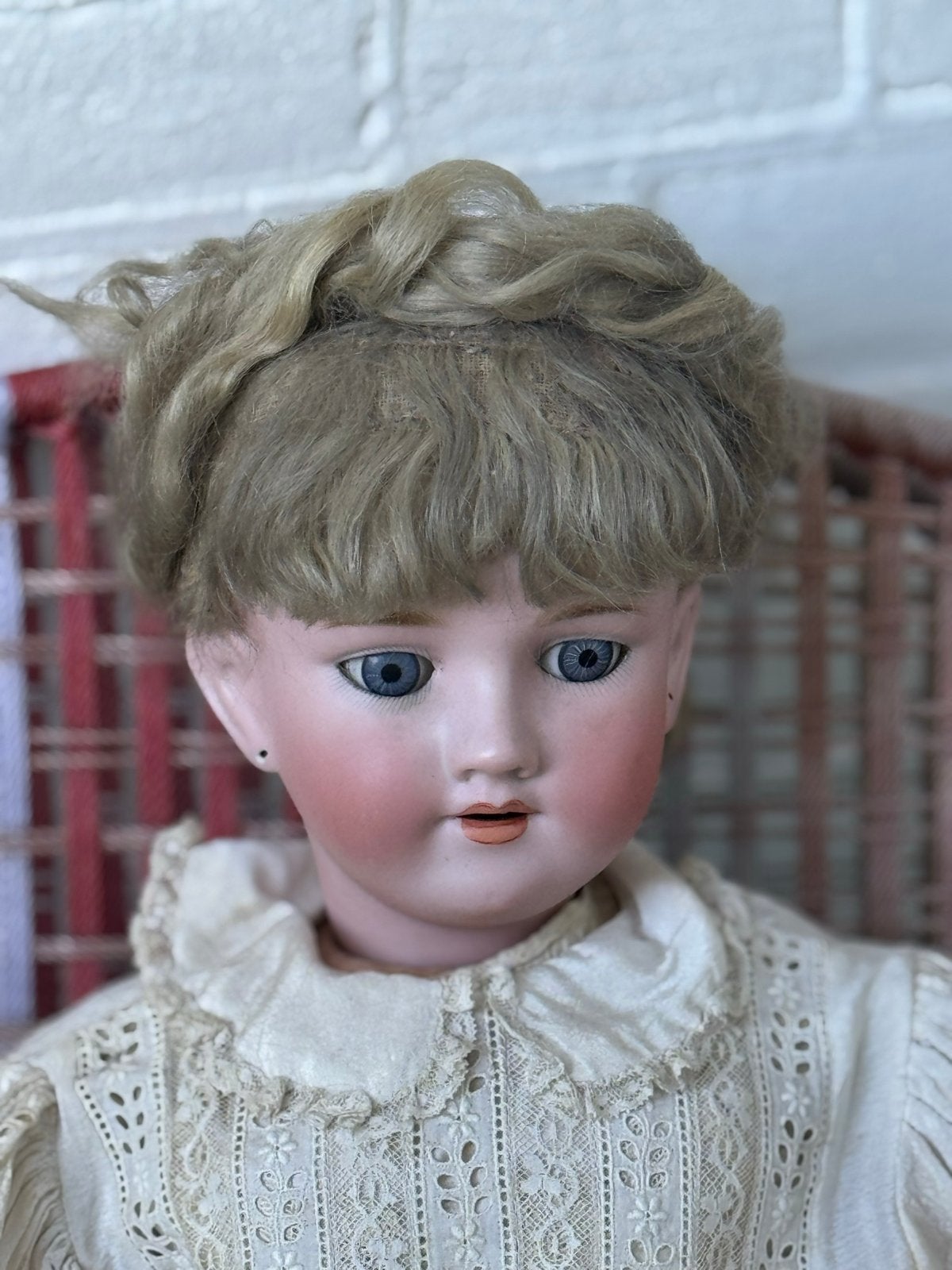 Antieke Heinrich Handwerck pop - 70cm - 1880-1920, Ophalen, Gebruikt, Pop