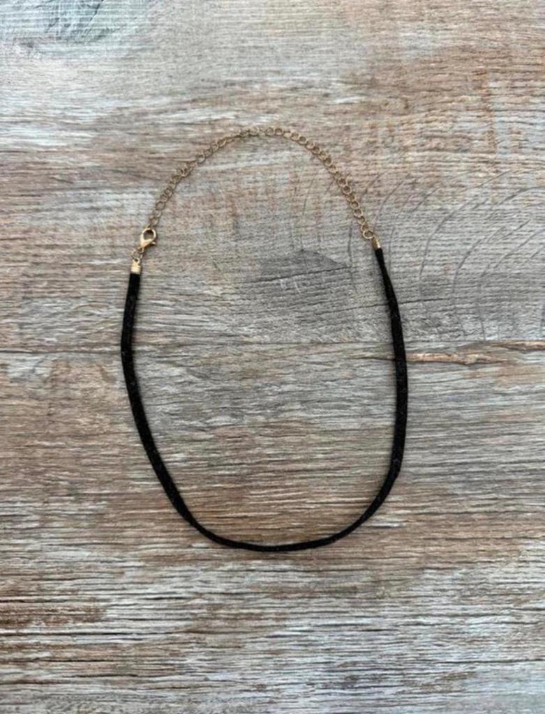 H&M ketting choker, Ophalen of Verzenden, Zo goed als nieuw, Zwart, Overige materialen