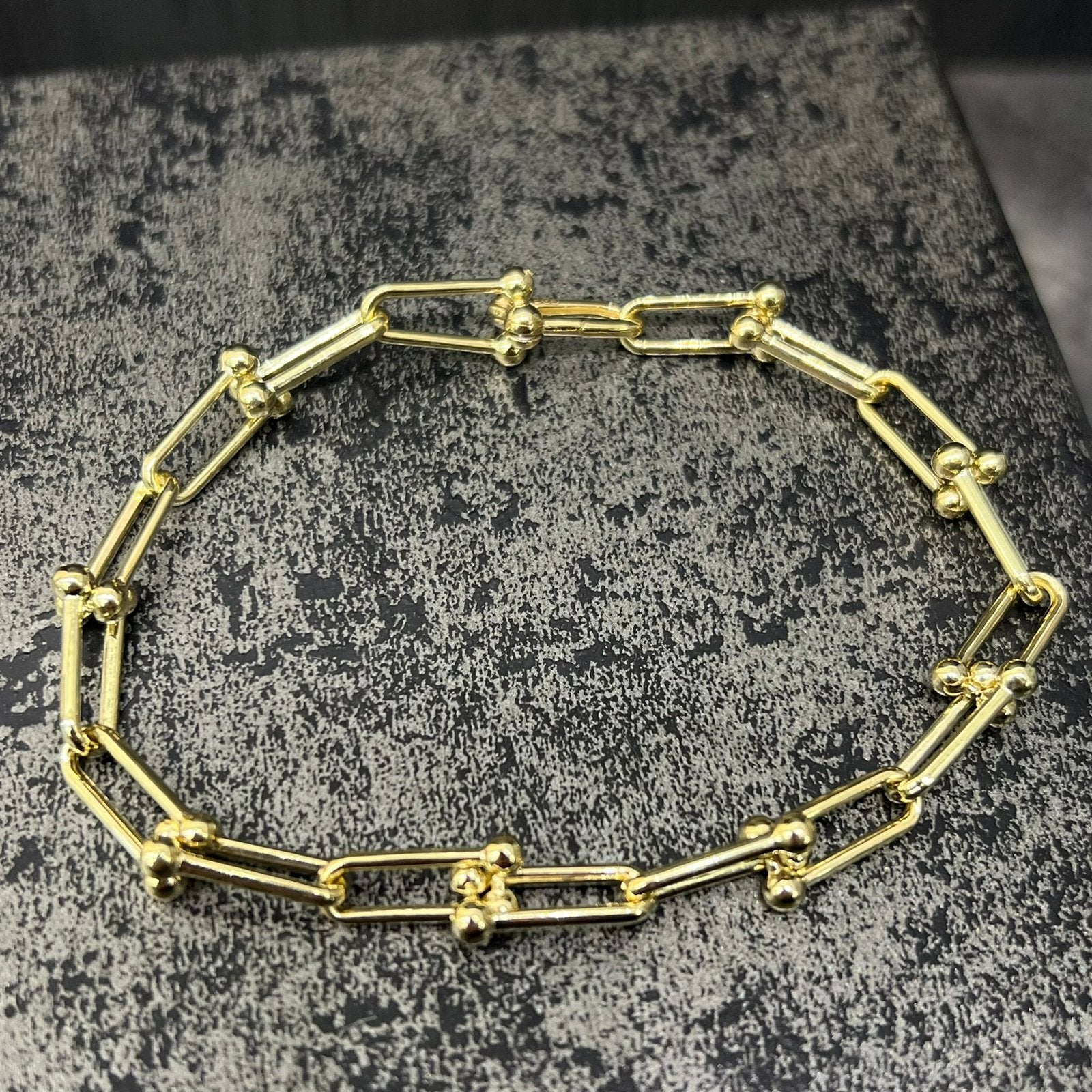 14 karaat gouden armband prachtig schakel nieuw, Ophalen of Verzenden, Nieuw, Goud