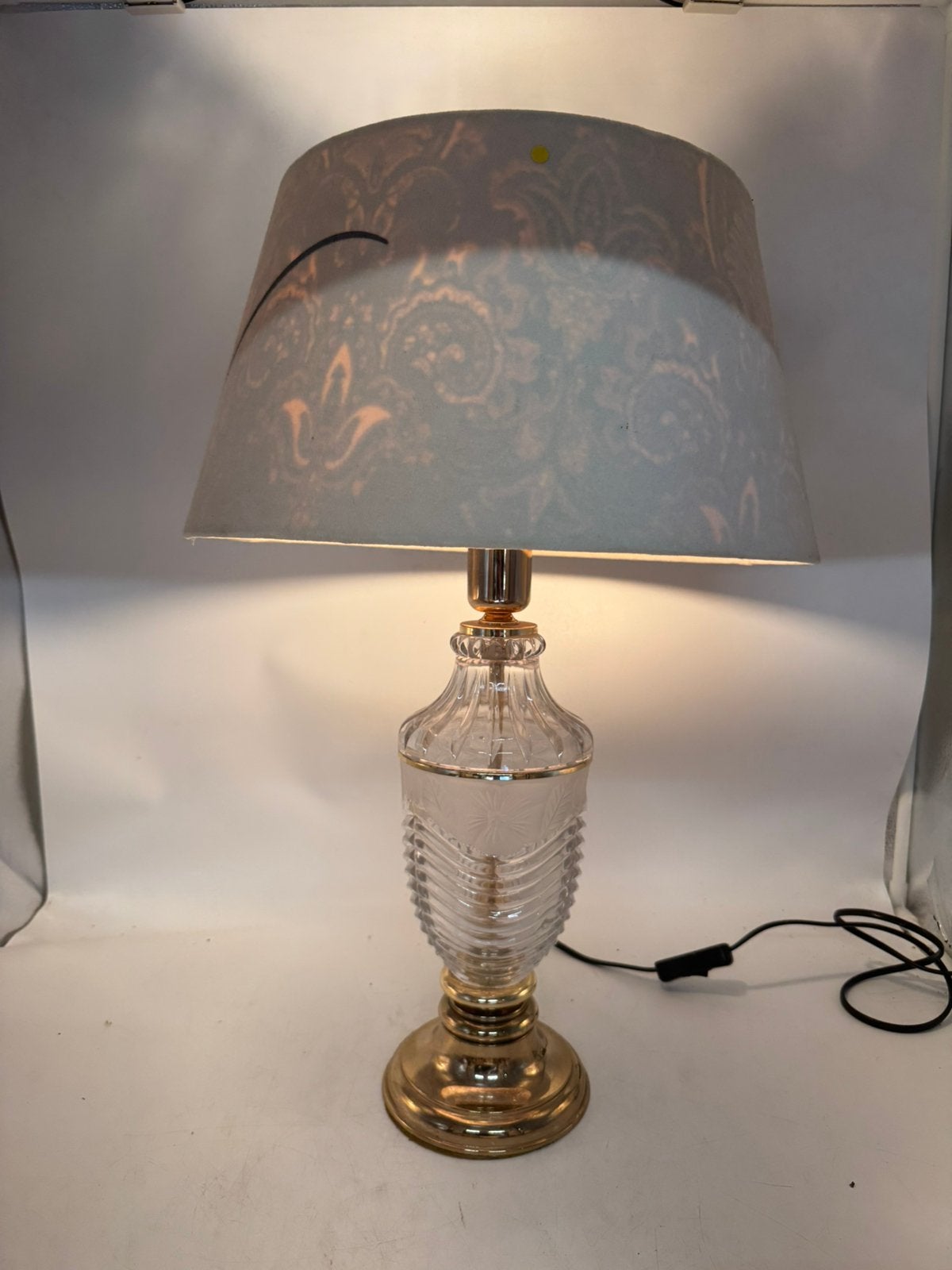 Vintage Kristallen Tafellamp, Ophalen of Verzenden, Huis en Inrichting