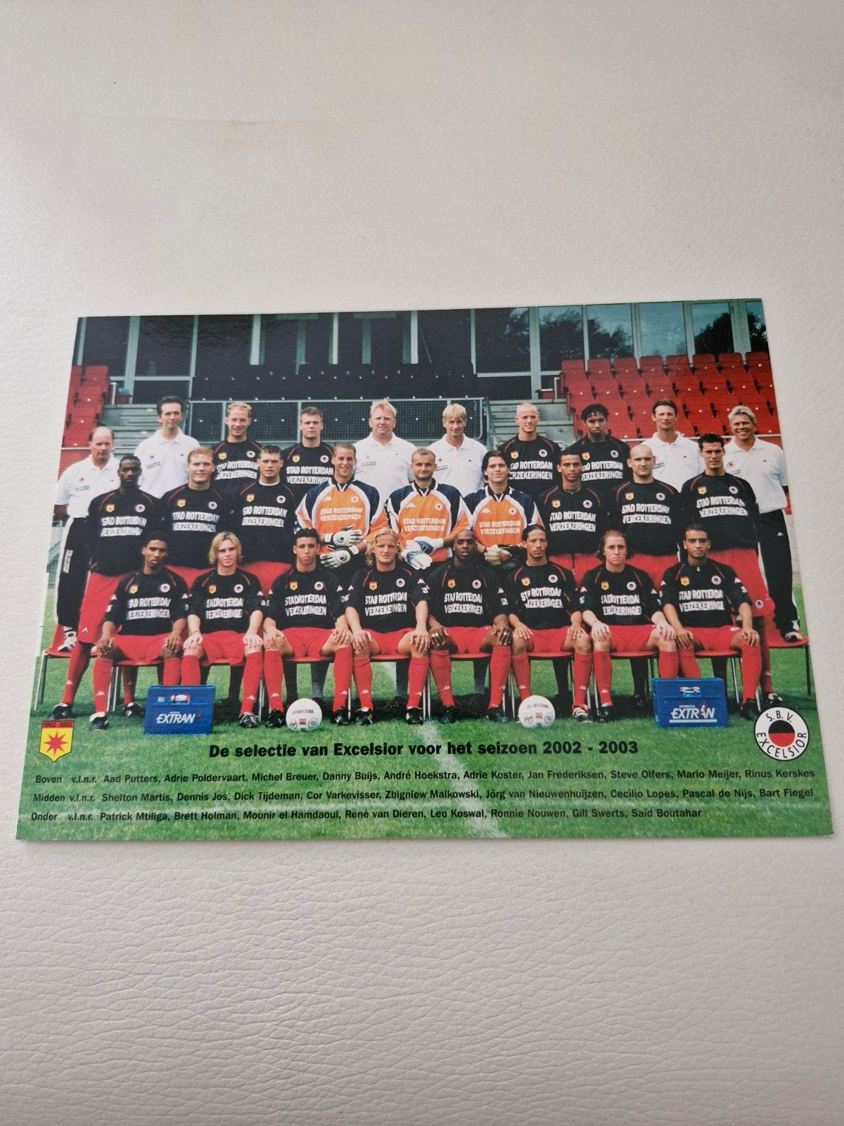 Excelsior selectie 2002-2003 met handtekeningen, Ophalen of Verzenden, Zo goed als nieuw, Overige binnenlandse clubs, Poster, Plaatje of Sticker