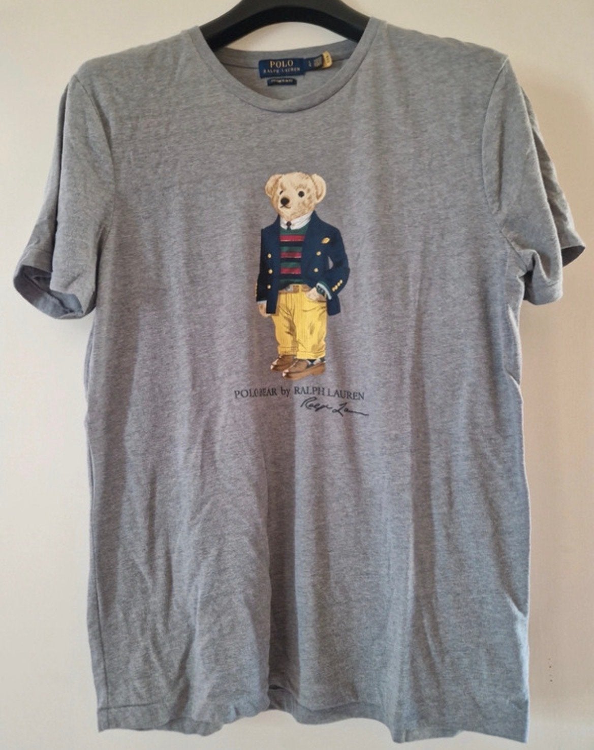 Polo Ralph Lauren T-shirt met Polo Bear - Maat L, Verzenden, Zo goed als nieuw, Maat 52/54 (L), Grijs