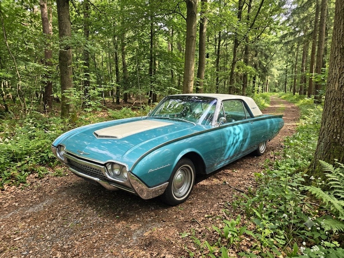 1961 Ford Thunderbird, Automaat, Achterwielaandrijving, 1886 kg, Blauw