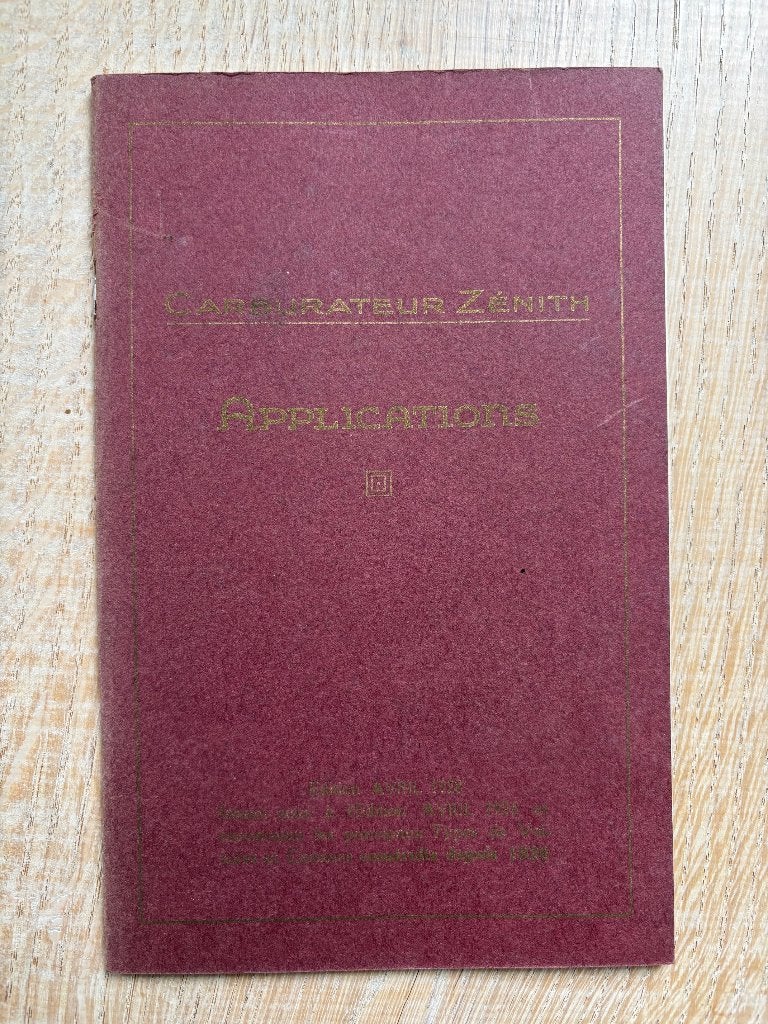 Fraaie catalogus ZENITH carburateurs voor automobielen 1928, Ophalen of Verzenden, Overige merken