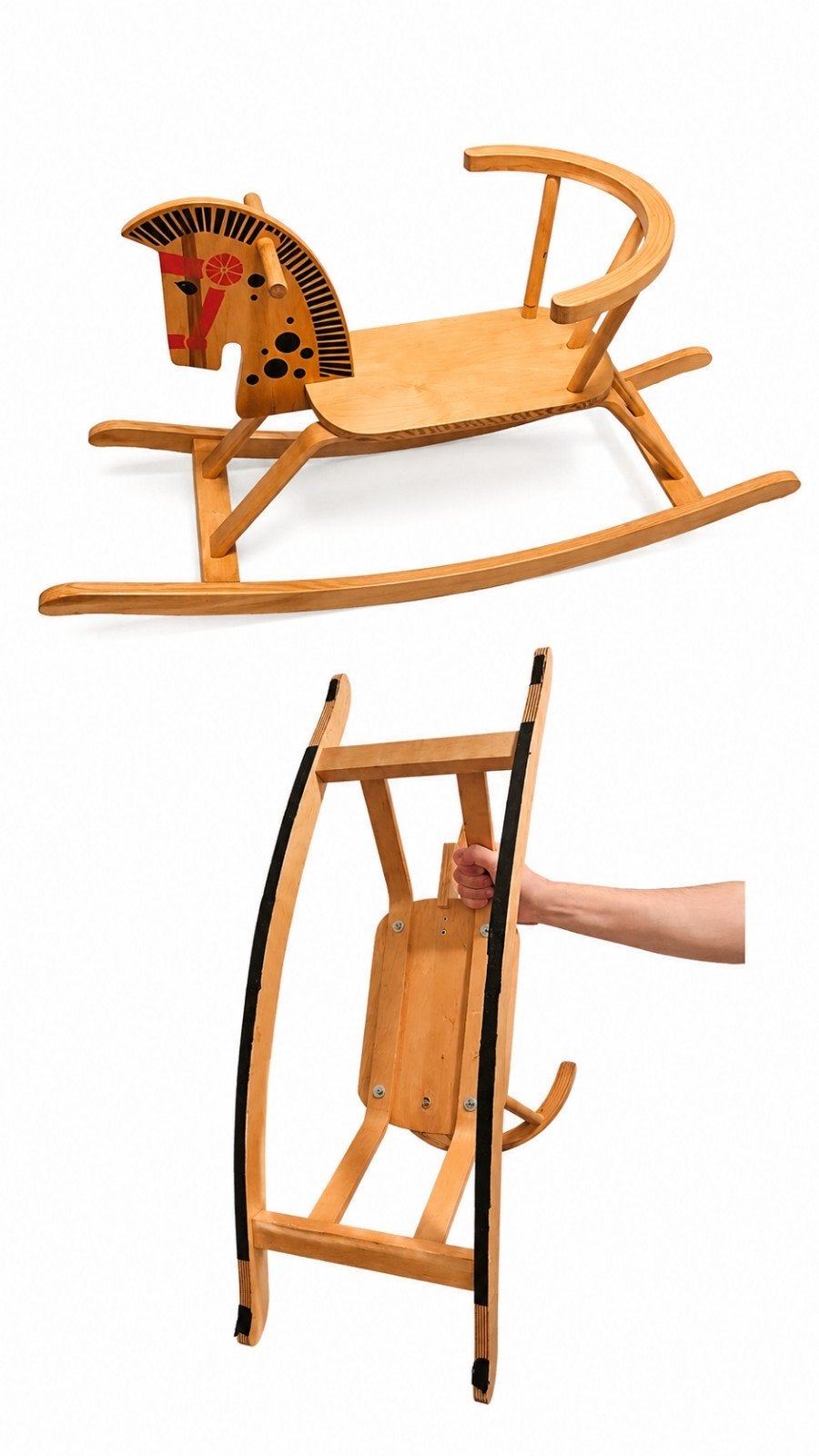 Houten hobbelpaard, Kinderen en Baby's, Ophalen, Gebruikt