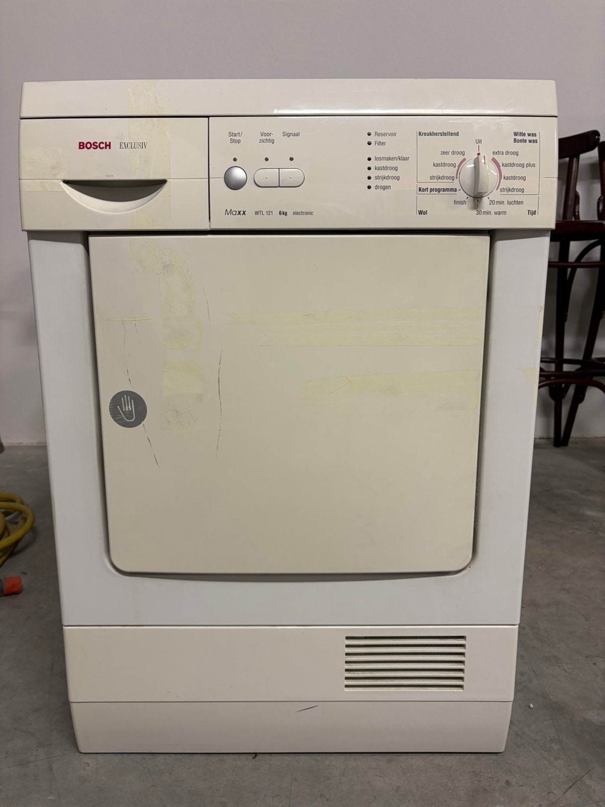 Bosch wasdroger, 6 tot 8 kg, Gebruikt, Luchtafvoer, Anti-kreukfase