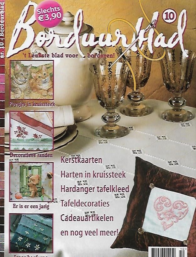Borduurblad 10 met patronen, Ophalen of Verzenden, Zo goed als nieuw, Borduren en Naaien