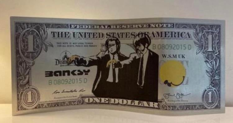 BANKSY : Metalen ticket. Gemaakt in 6 exemplaren., Antiek en Kunst, Kunst | Designobjecten, Ophalen of Verzenden