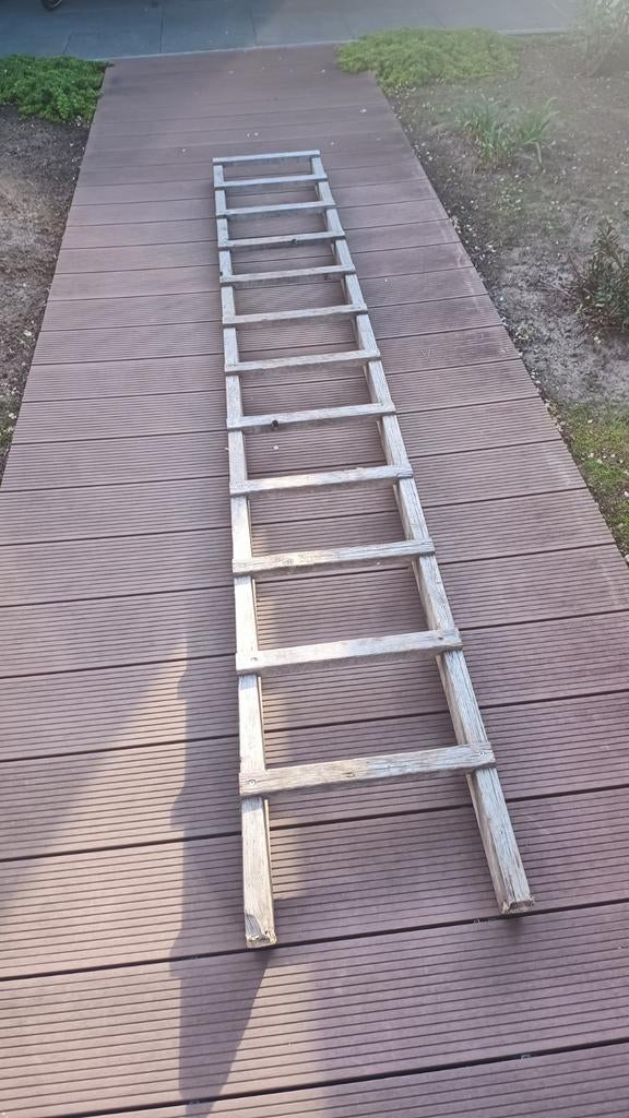 Houten ladder 3,20 meter lang, 45 cm breed, Ophalen, Gebruikt, Ladder, 2 tot 4 meter