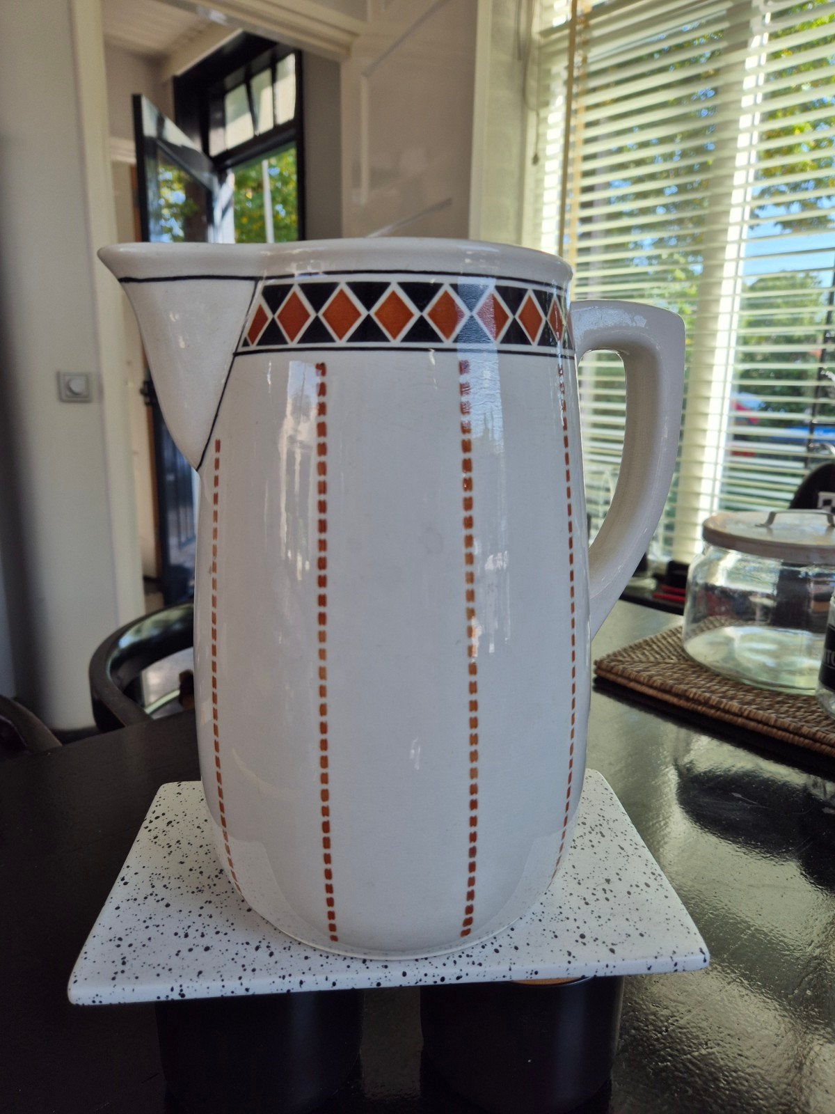 Antieke Villeroy & Boch Schramberg Lampetkan (Art Deco), Ophalen of Verzenden