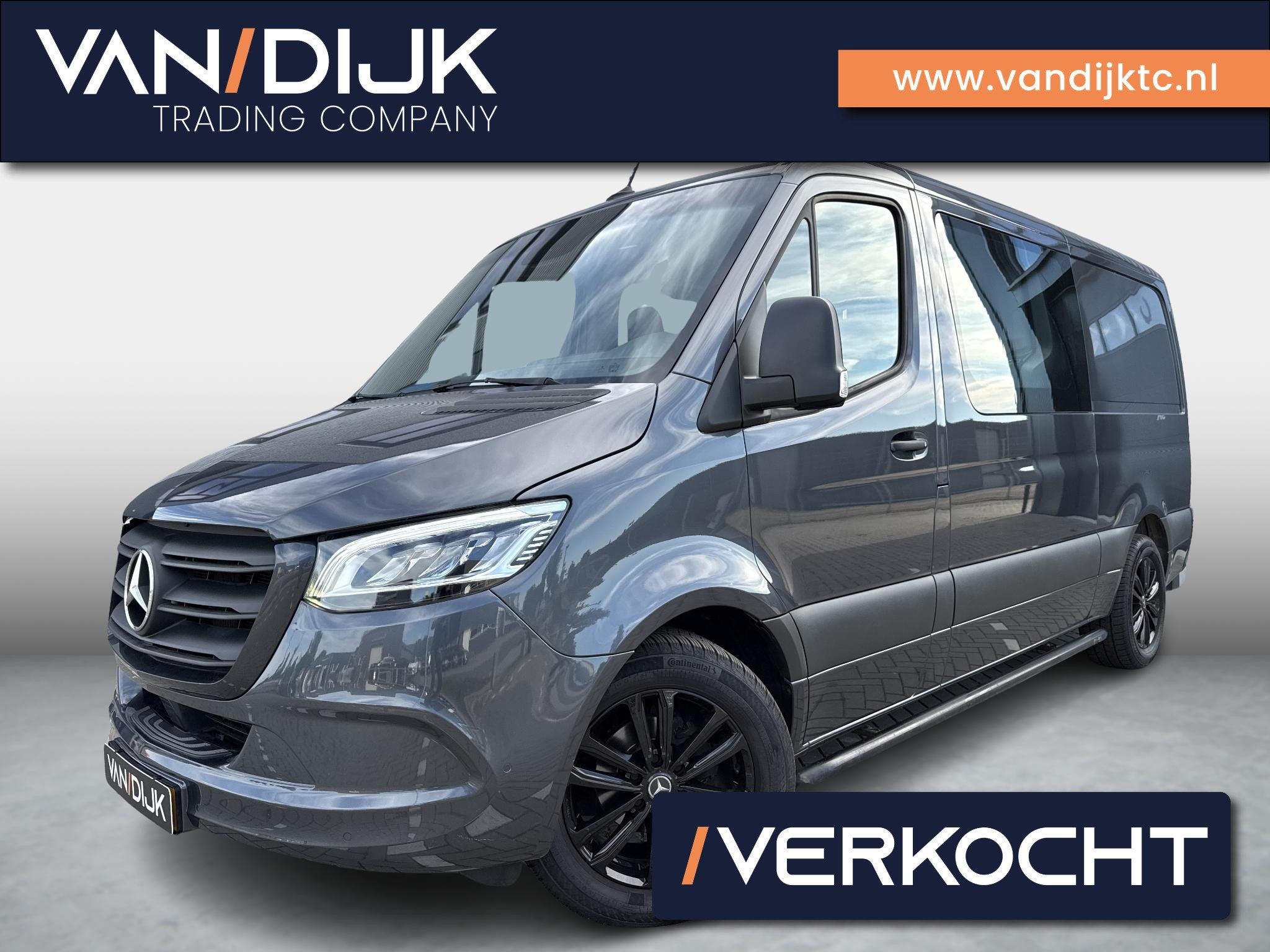 Mercedes-Benz Sprinter 319 3.0 CDI L2H1 DC 190PK ✓3500KG T, Auto's, Automaat, Euro 6, 190 pk, 2987 cc