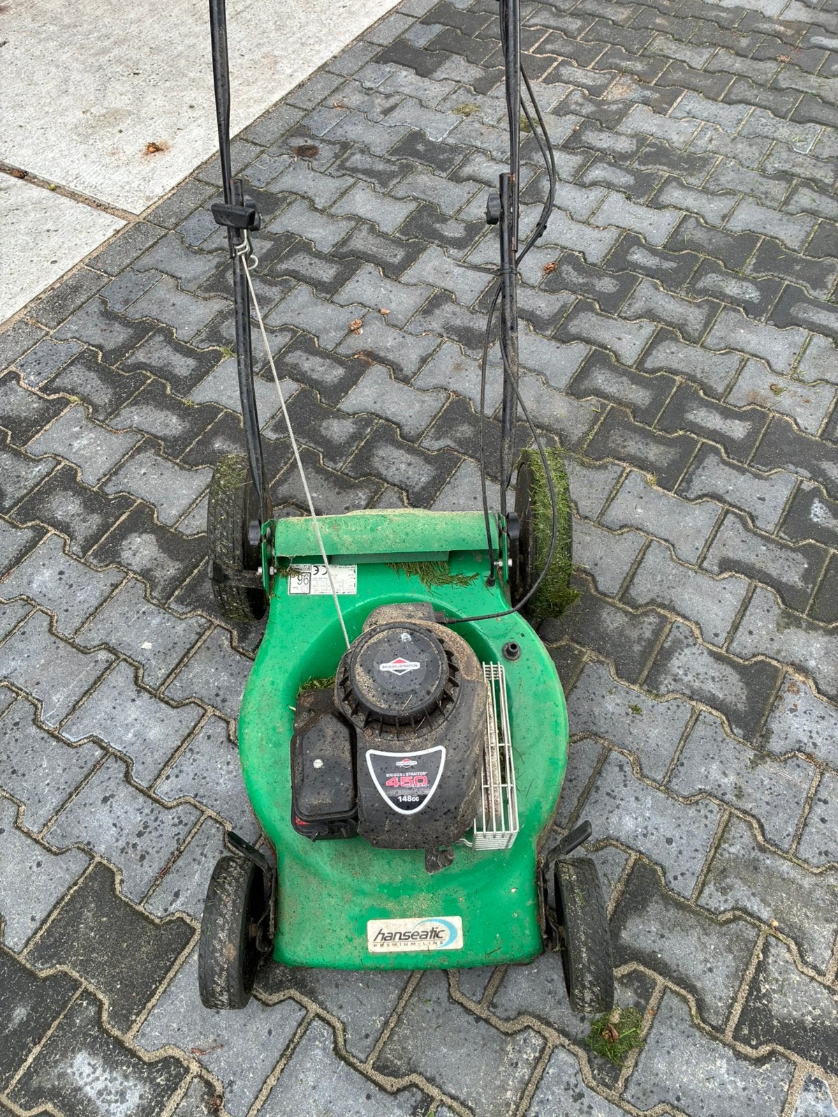 Gazonmaaier duwmaaier, Tuin en Terras, Ophalen, Cirkelmaaier, Gebruikt, Benzine-grasmaaier