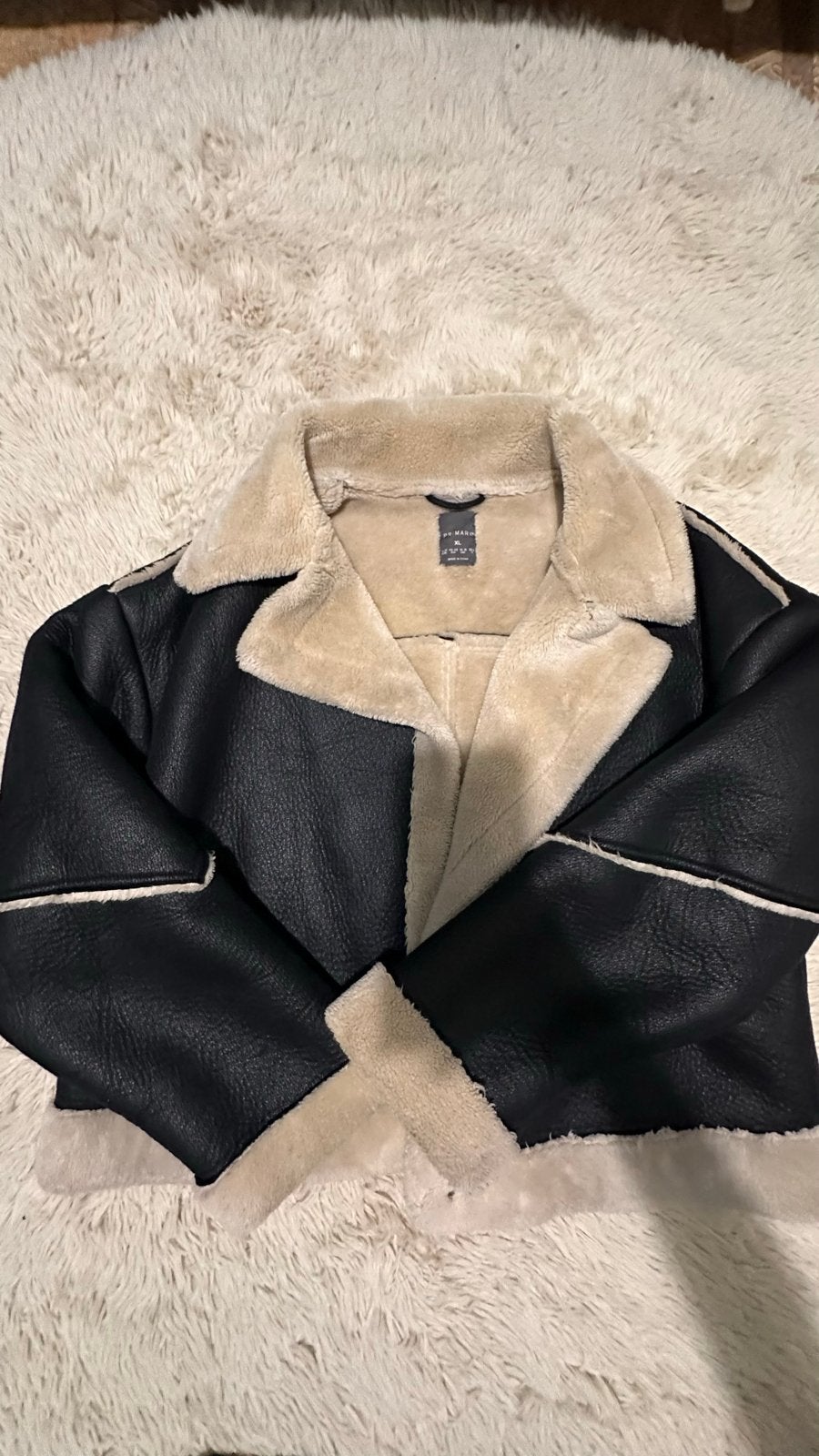 Primark Bikerjack met teddy voering, Ophalen of Verzenden, Zo goed als nieuw, Maat 36 (S), Zwart