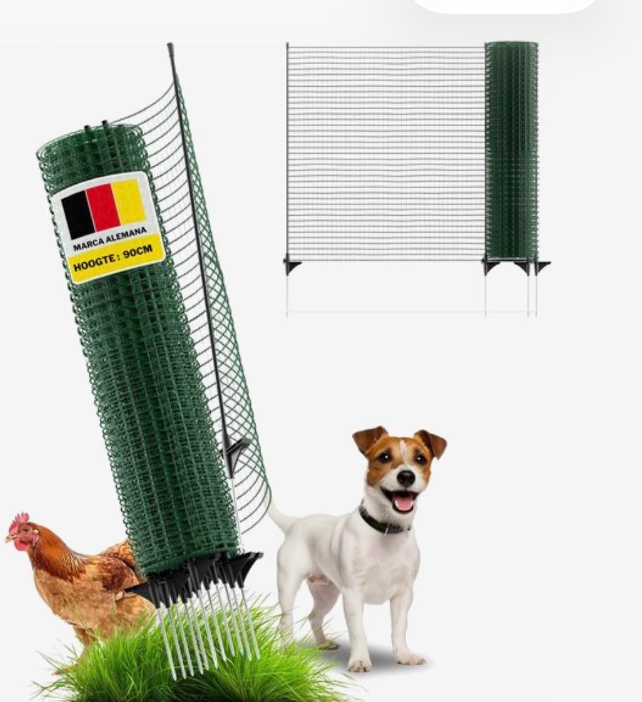 Omheiningsnet 15m /90cm H– zgan  – Hond/Kat/Kip, Tuin en Terras, Gaas en Draad, Ophalen, Zo goed als nieuw, 20 meter of meer