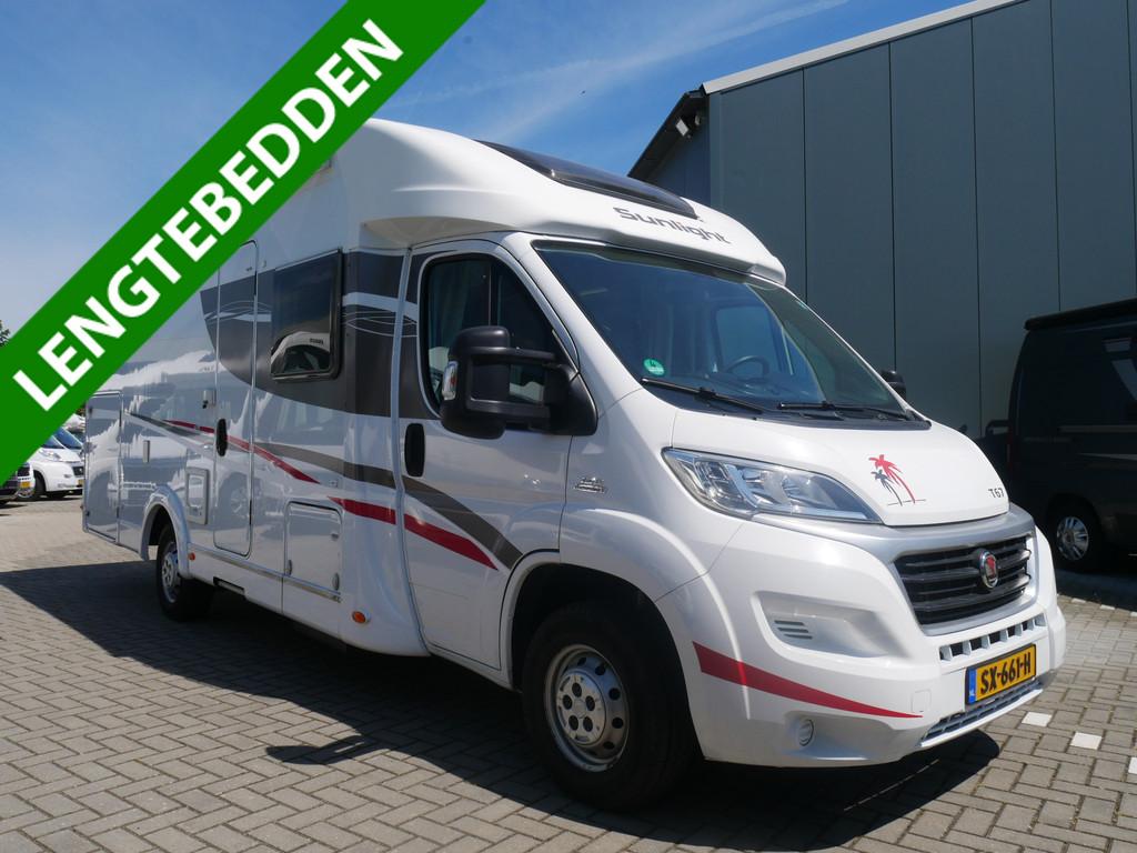 Sunlight T 67 Hefbed, Lengtebedden, XXL Garage, Fiat, Caravans en Kamperen, Campers, Bedrijf, tot en met 4, Half-integraal, Sunlight