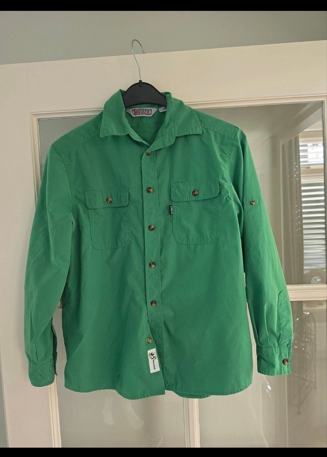 Scoutfit blouse groen, welpen, Jongen of Meisje, Overhemd of Blouse, Ophalen of Verzenden, Zo goed als nieuw