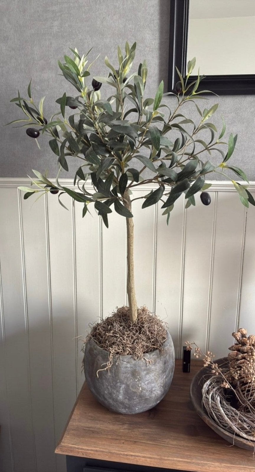 Kunst olijf in stoere pot, Huis en Inrichting, Woonaccessoires | Kunstplanten en Kunstbloemen, Ophalen, Zo goed als nieuw