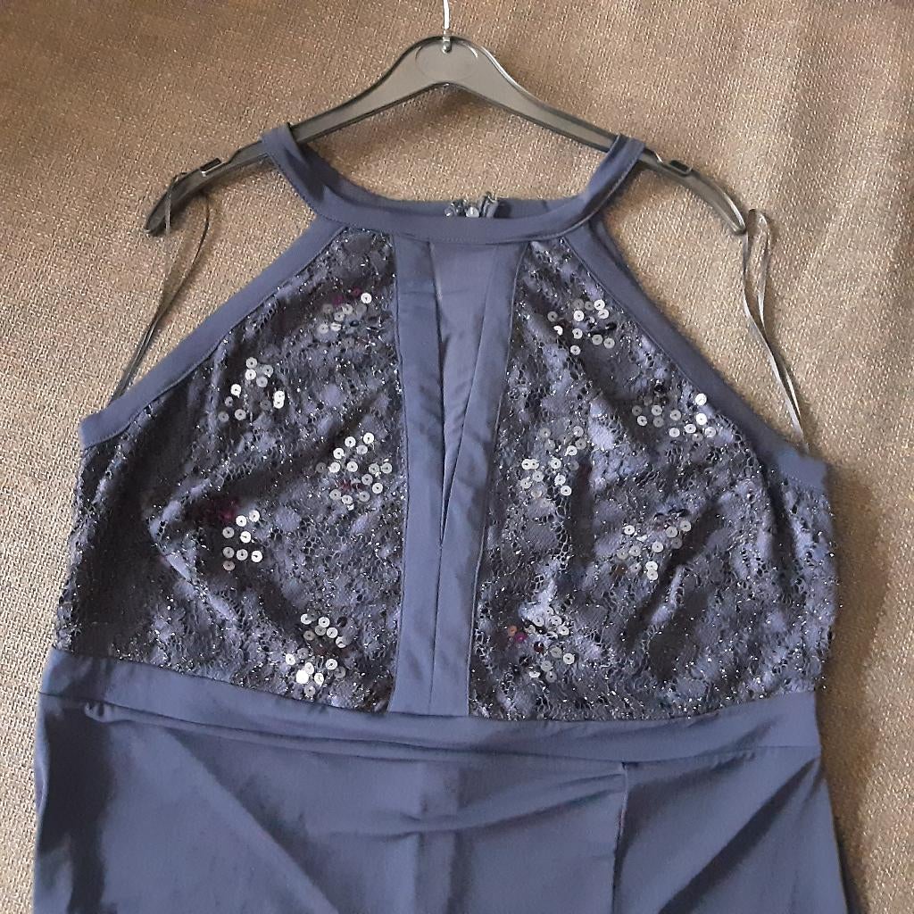 Gala jurk maat 44/ 46, Kleding | Dames, Gelegenheidskleding, Zo goed als nieuw, Galajurk, Maat 46/48 (XL) of groter, Blauw, Ophalen