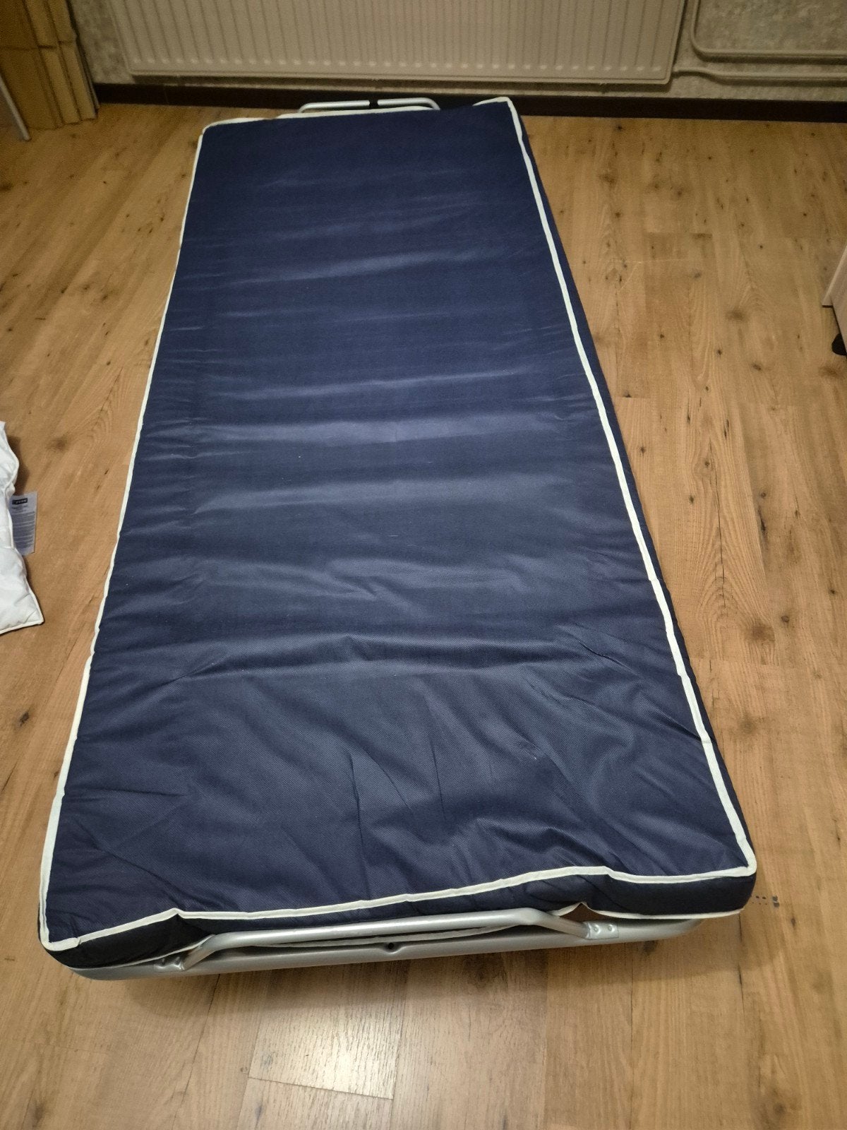 Opvouwbaar logeerbed met matras 1 persoons, Ophalen, Eenpersoons, Blauw, 190 cm of minder