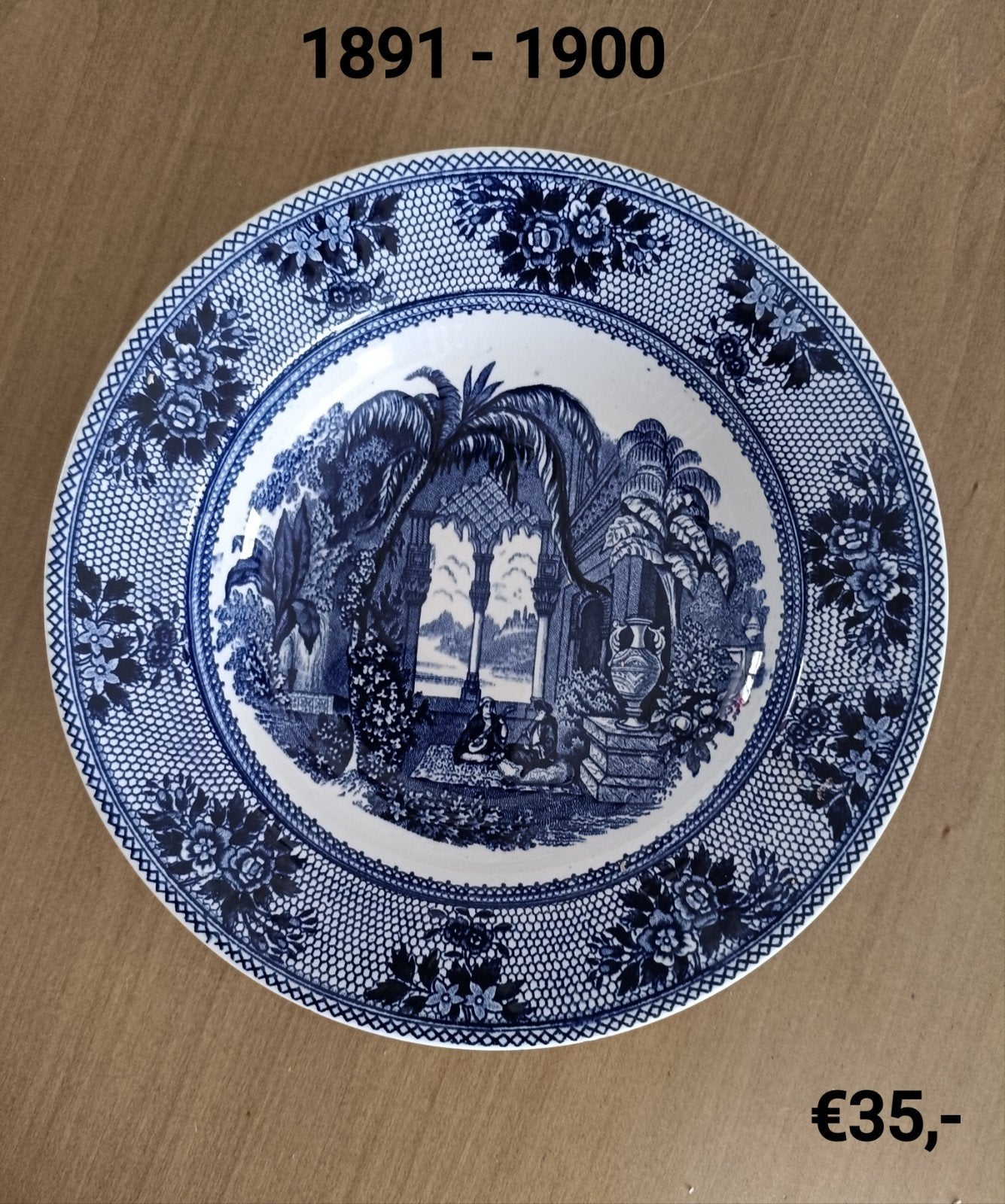 Antiek Maastricht bord, Société Céramique, 1891-1900, Antiek en Kunst, Antiek | Servies los, Ophalen